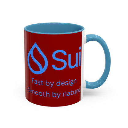 SUI Red Accent Mug by cypherpunkgear.com