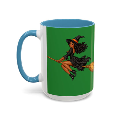 Velvet Vex Green Accent Mug by CreepyCrafts.boo