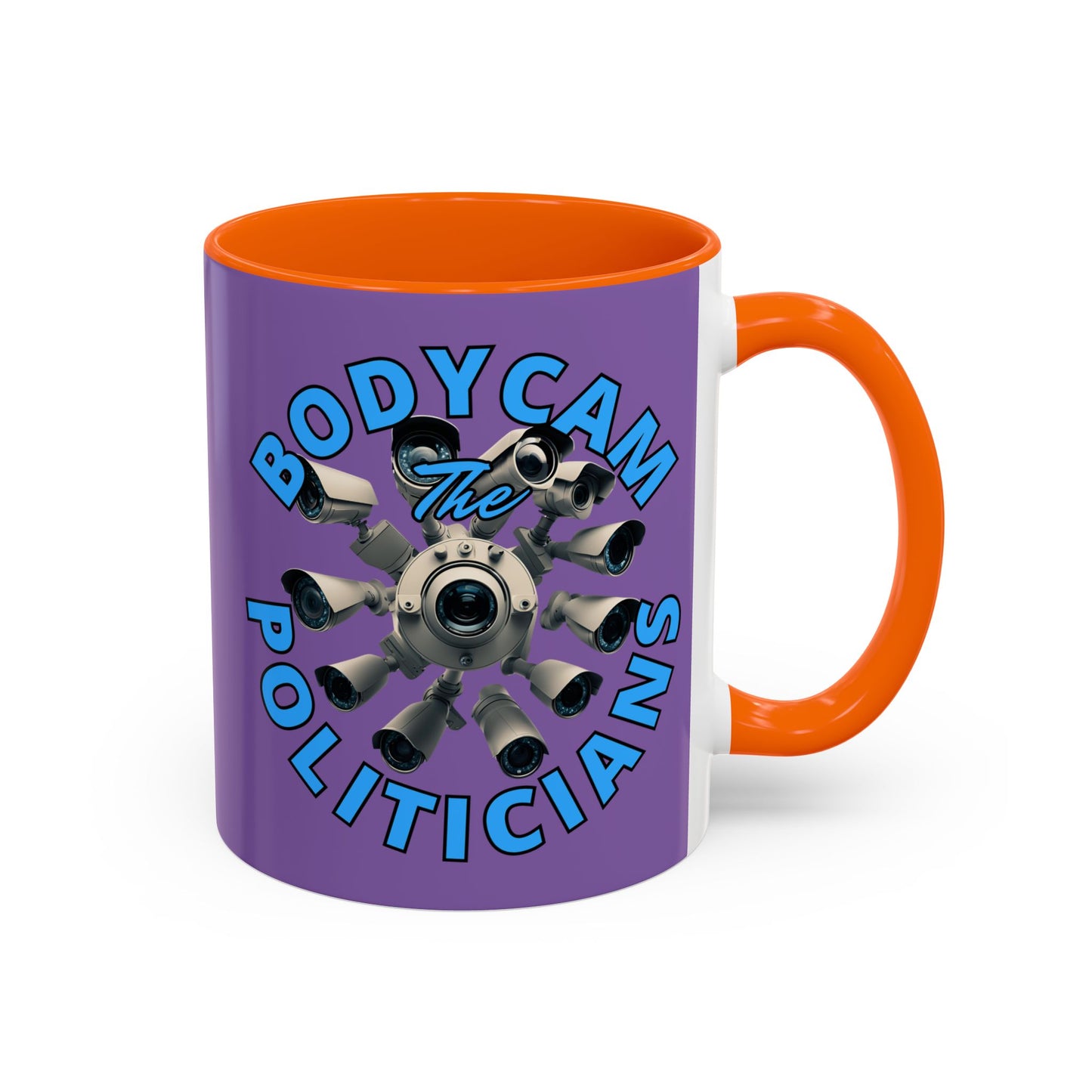Bodycam the Politicians Cameras Light Purple Accent Mug by cypherpunkgear.com