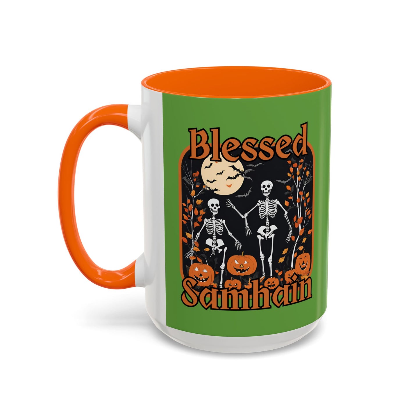 Spooktacular Skeletons of Samhain Accent Mug by CreepyCrafts.boo