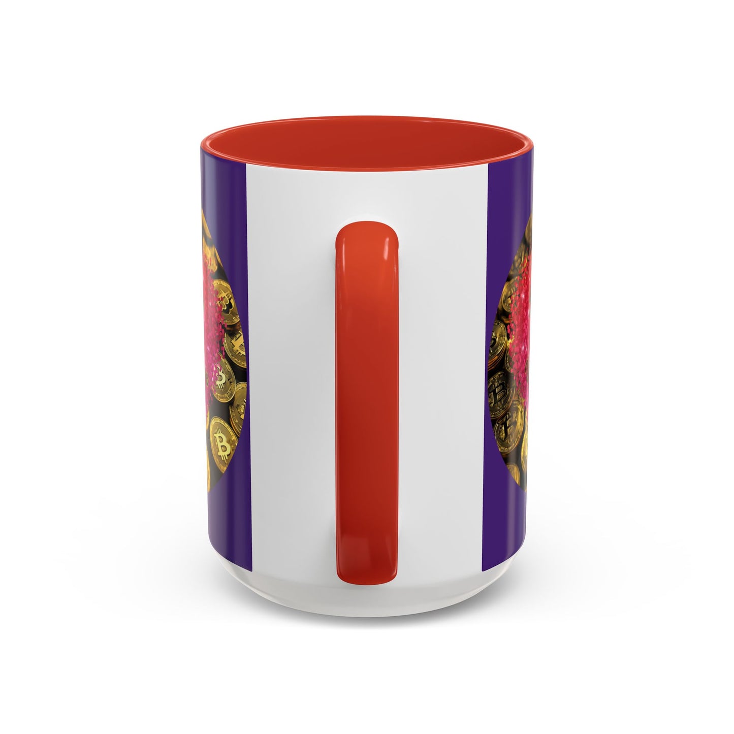 Bitcoin is My Valentine Purple Accent Mug by cypherpunkgear.com