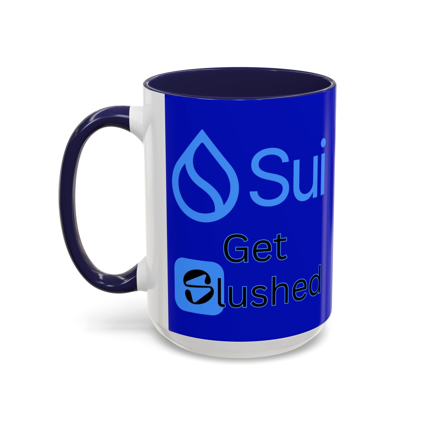 Sui: Get Slushed Dark Blue Accent Mug by cypherpunkgear.com