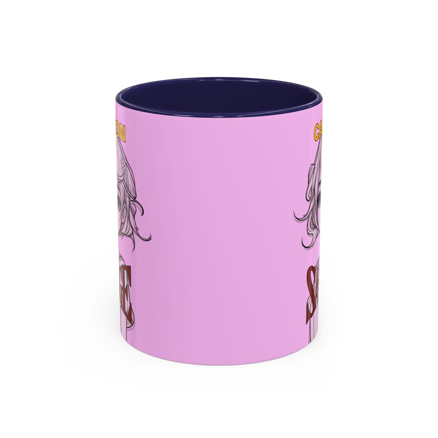 Caution, Savage Pink Accent Mug by cypherpunkgear.com