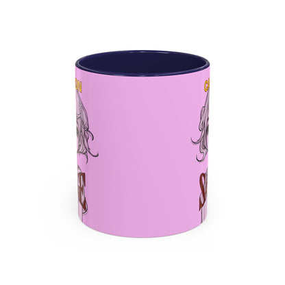 Caution, Savage Pink Accent Mug by cypherpunkgear.com