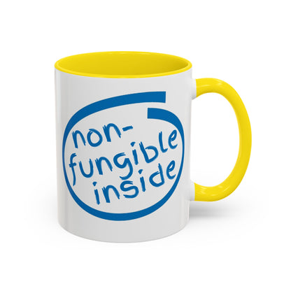 Non-Fungible Inside White Accent Mug by cypherpunkgear.com