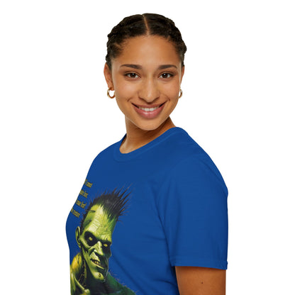 Frankenstein's Creature Dark colors Unisex T-Shirt by CreepyCrafts.boo