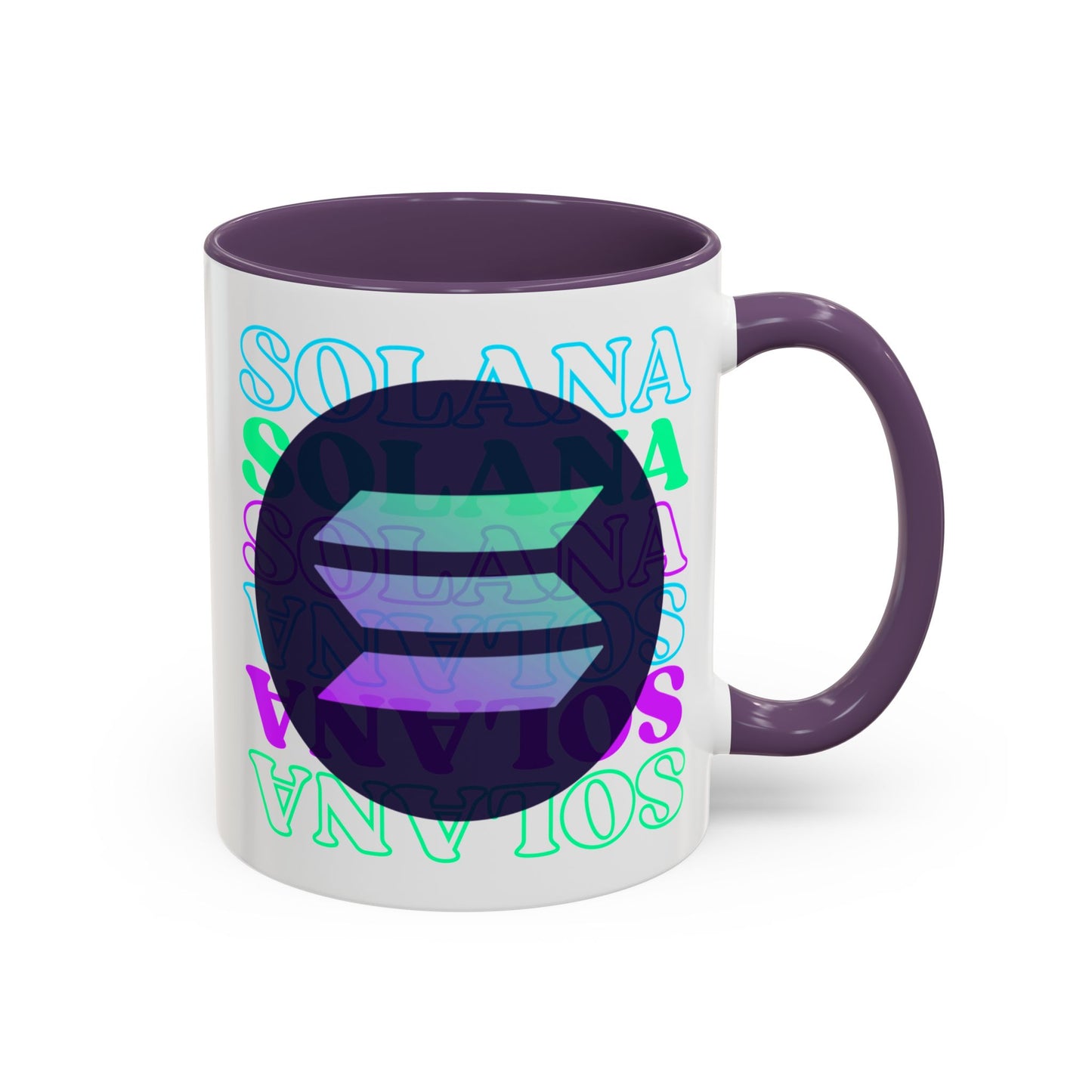 Solana Solana Solana (SOL) Accent Mug by cypherpunkgear.com