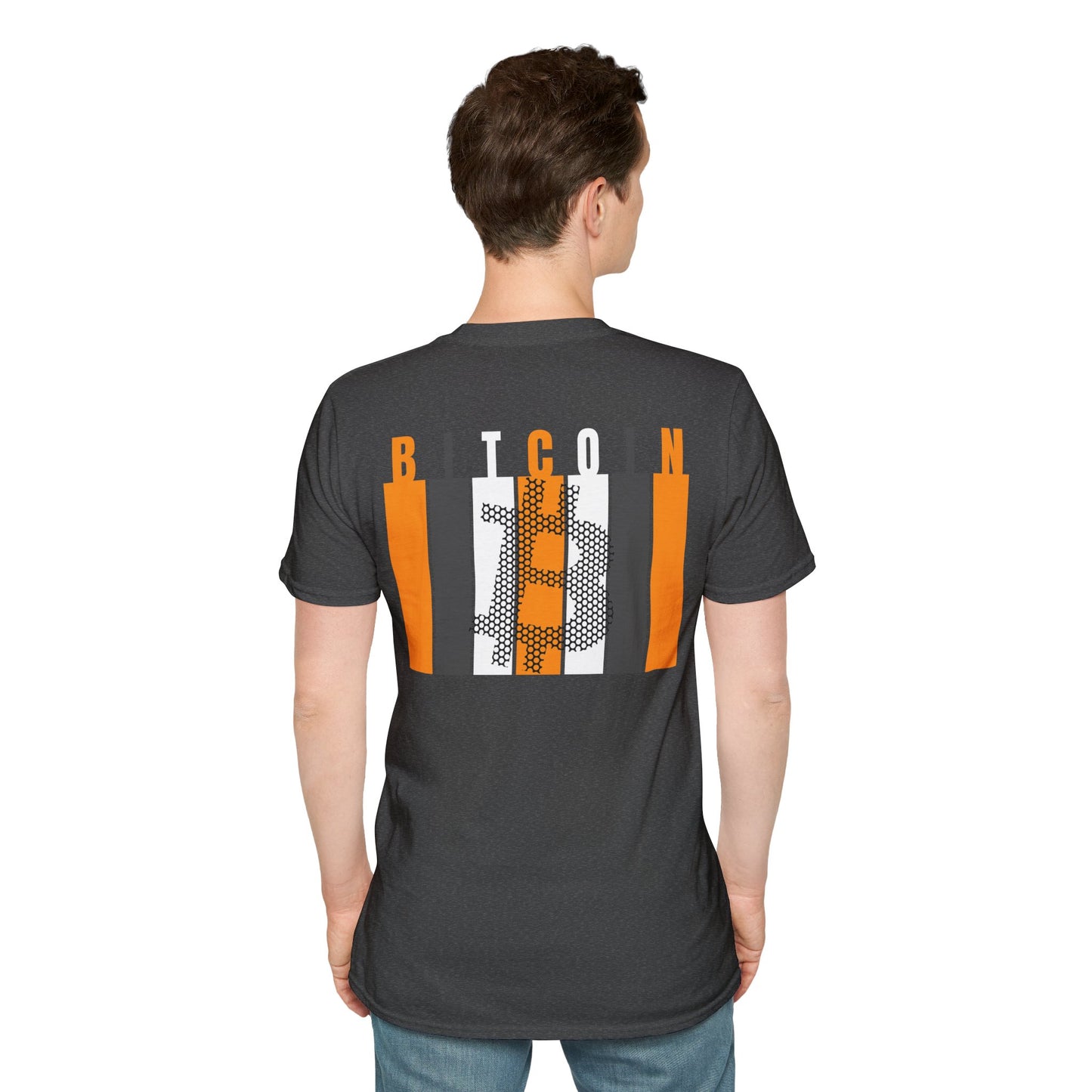 2-sided, Bitcoin (BTC) Decentralized Freedom Dark colors Unisex T-Shirt by cypherpunkgear.com