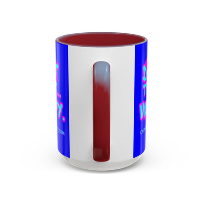 Don't Trust...Verify. Dark Blue Accent Mug by cypherpunkgear.com