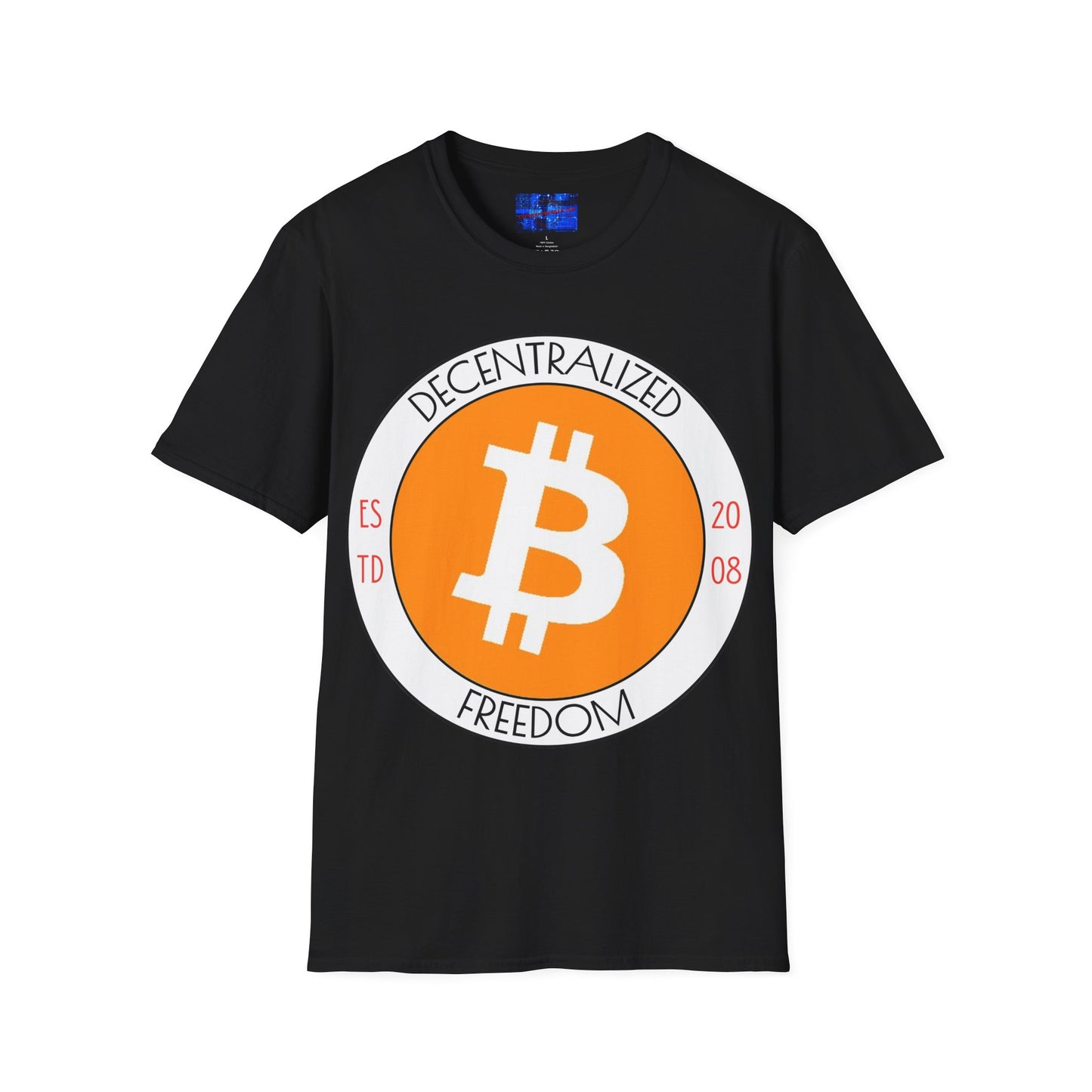 Bitcoin Decentralized Freedom Dark colors Unisex T-Shirt by cypherpunkgear.com
