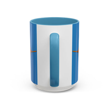 Velvet Vex Blue Accent Mug by CreepyCrafts.boo