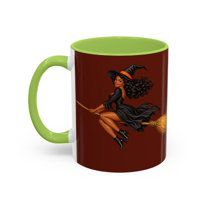 Velvet Vex Brown Accent Mug by CreepyCrafts.boo