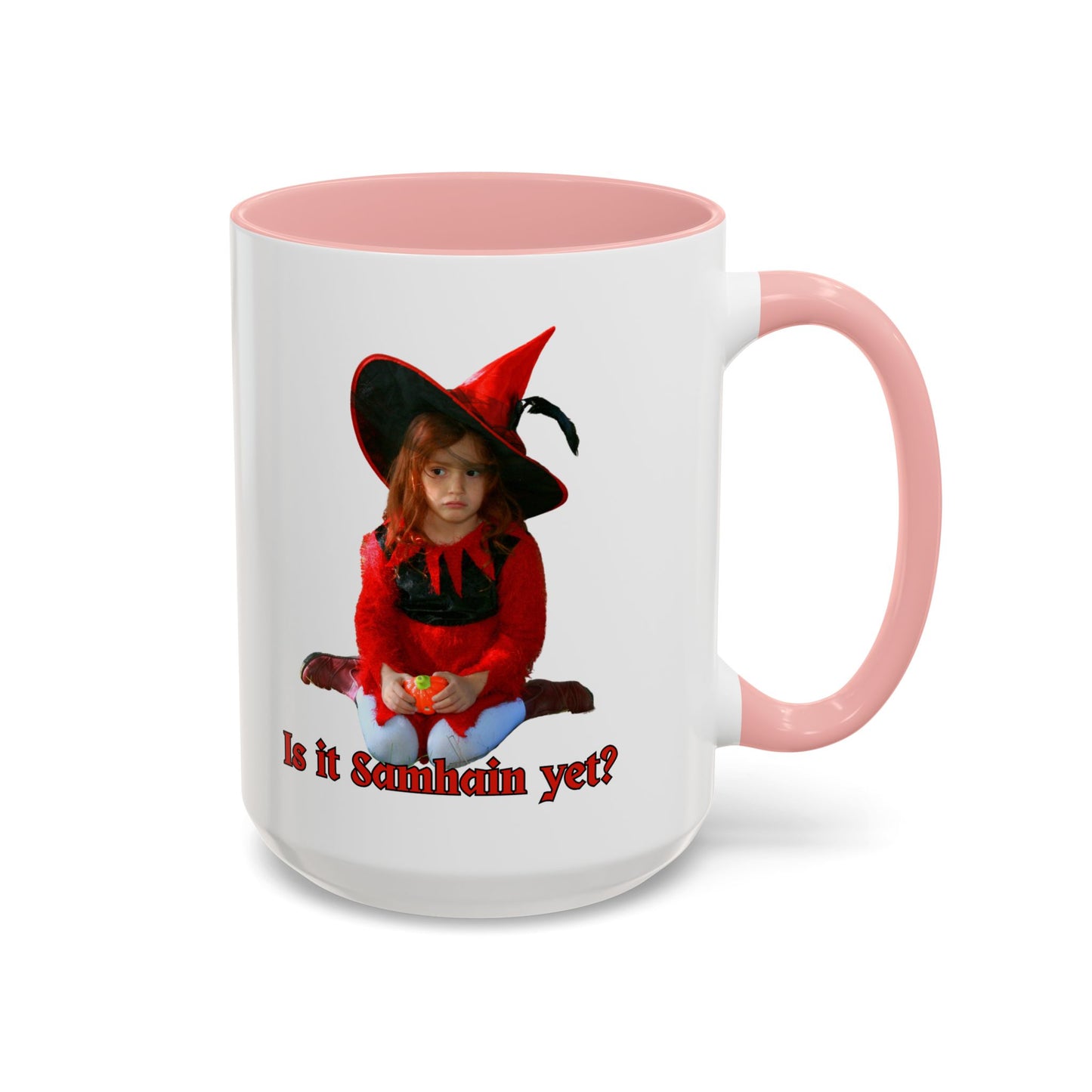 Is it Samhain yet? White Accent Mug by CreepyCrafts.boo
