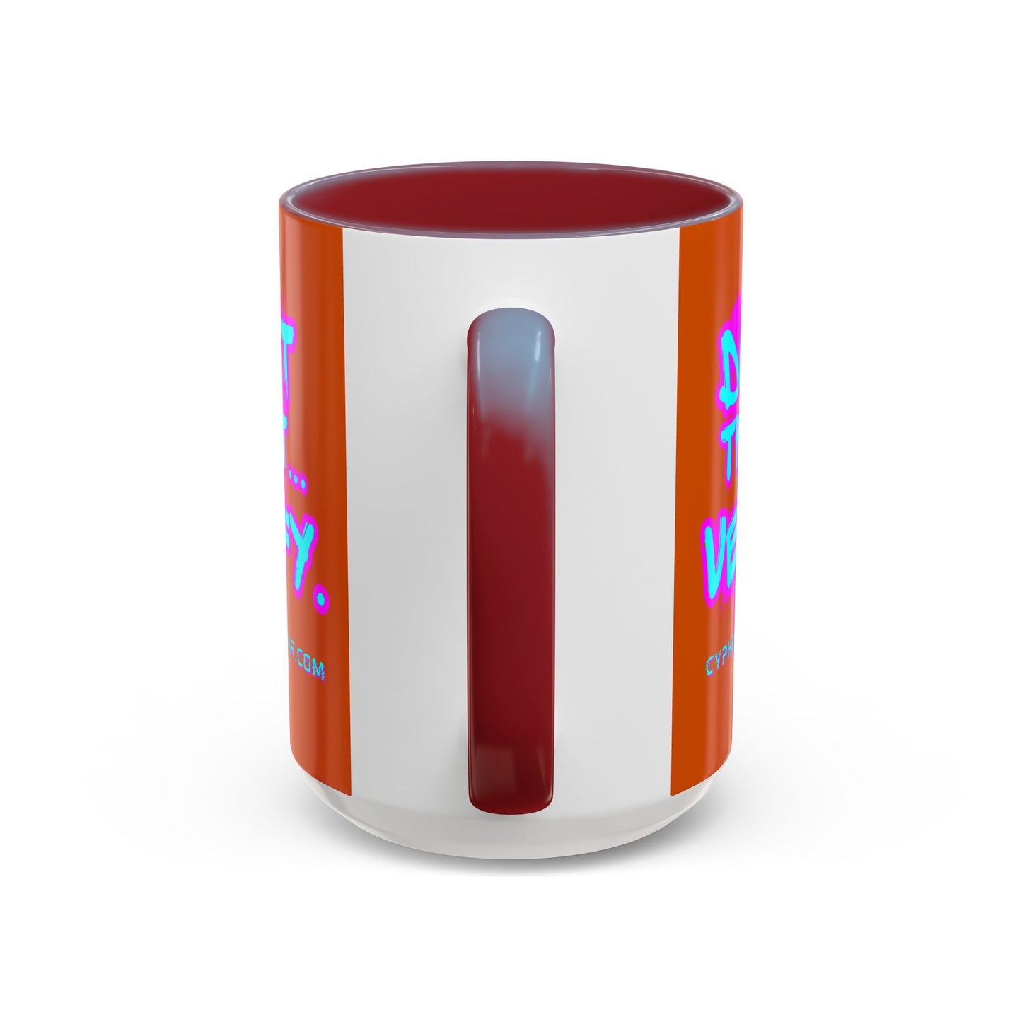 Don't Trust...Verify. Orange Accent Mug by cypherpunkgear.com
