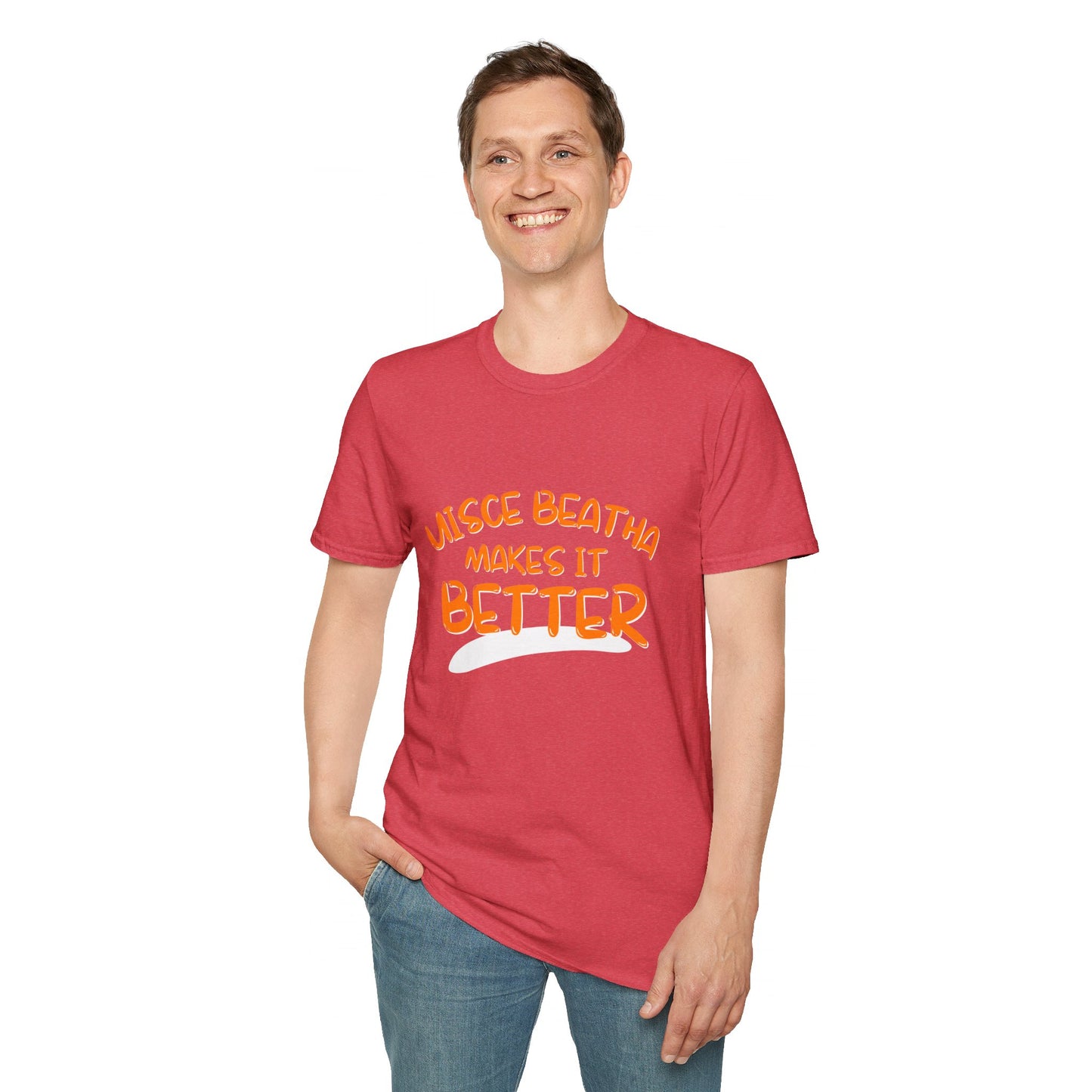 Uisce Beatha makes it better OGfont LTcolors Unisex T-Shirt by cypherpunkgear