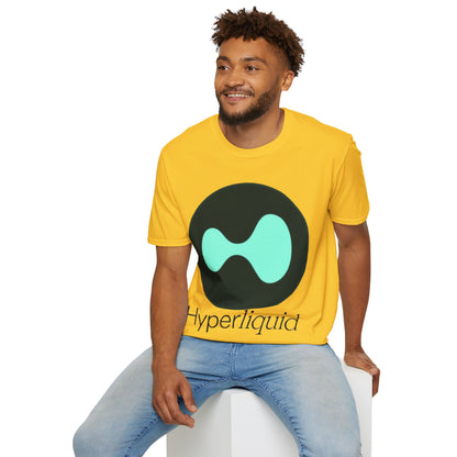 Hyperliquid Black font Unisex T-Shirt by cypherpunkgear.com