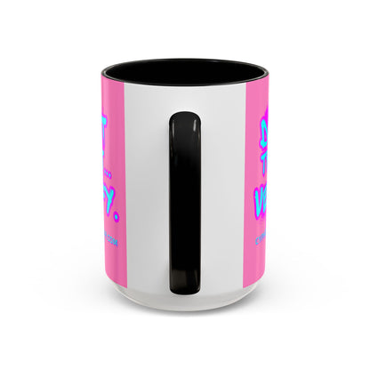 Don't Trust...Verify. Light Pink Accent Mug by cypherpunkgear.com