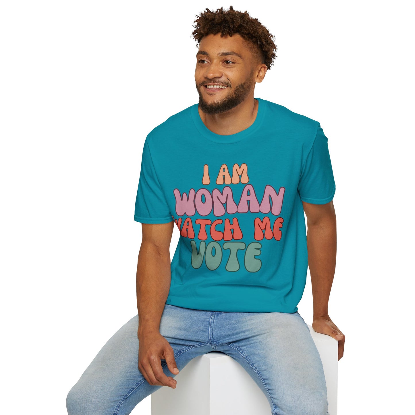 I Am Woman Watch Me Vote DKcolors Unisex T-Shirt by cypherpunkgear