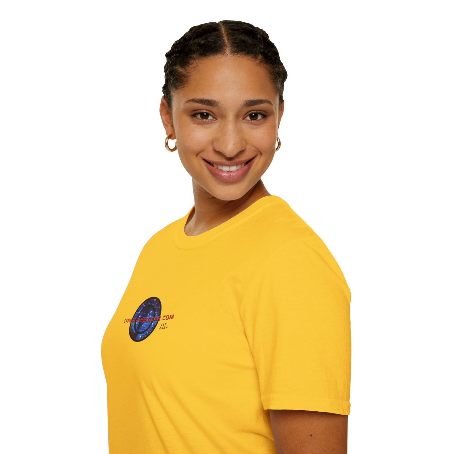 2-sided, cypherpunkgear.com logo Light colors Unisex T-Shirt by cypherpunkgear.com