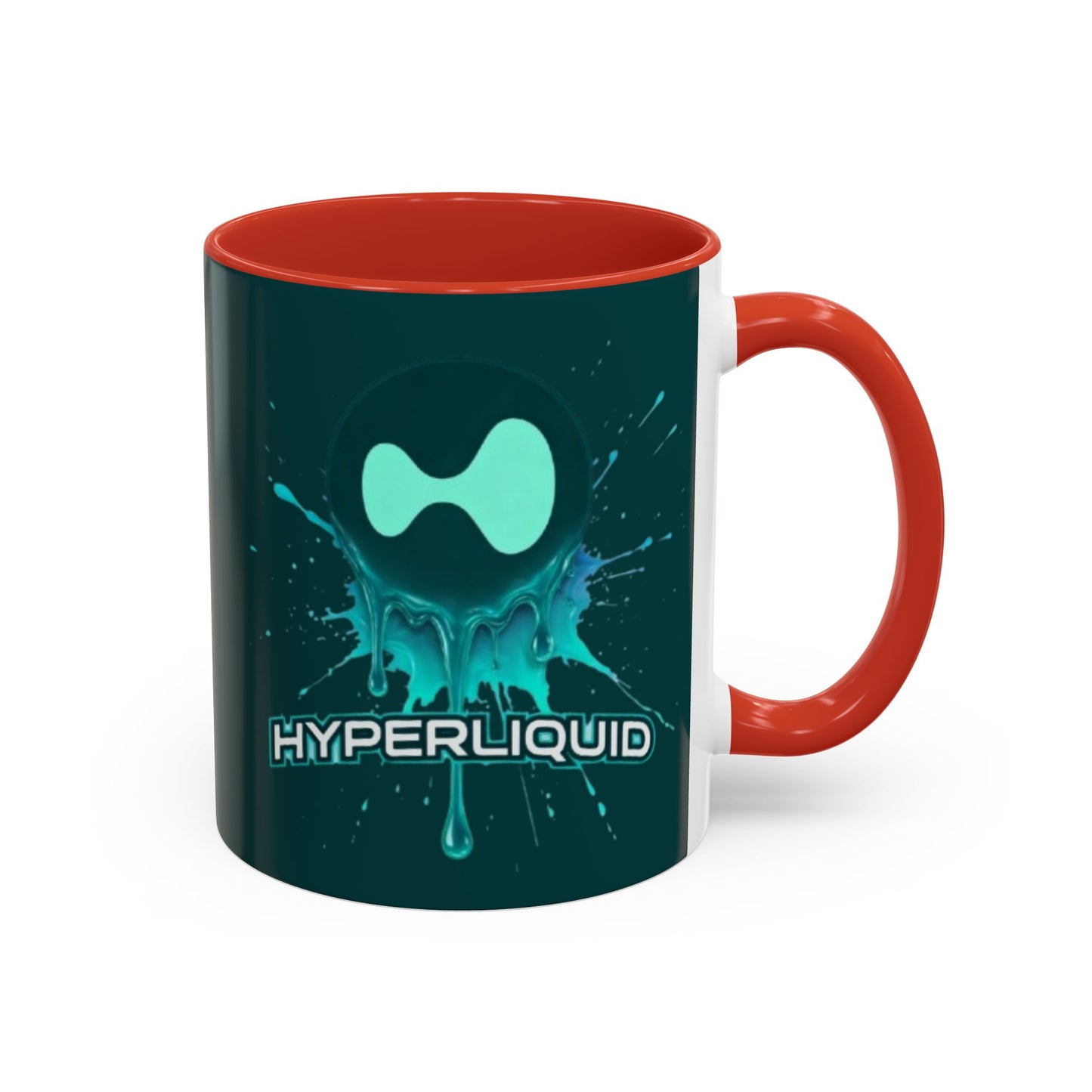 HYPE Drip Dark Hyperliquid Accent Mug by cypherpunkgear.com