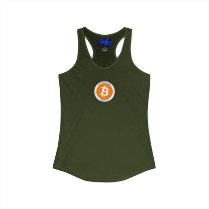 2-sided, Bitcoin (BTC) Decentralized Freedom Women's Racerback Tank Top by cypherpunkgear.com