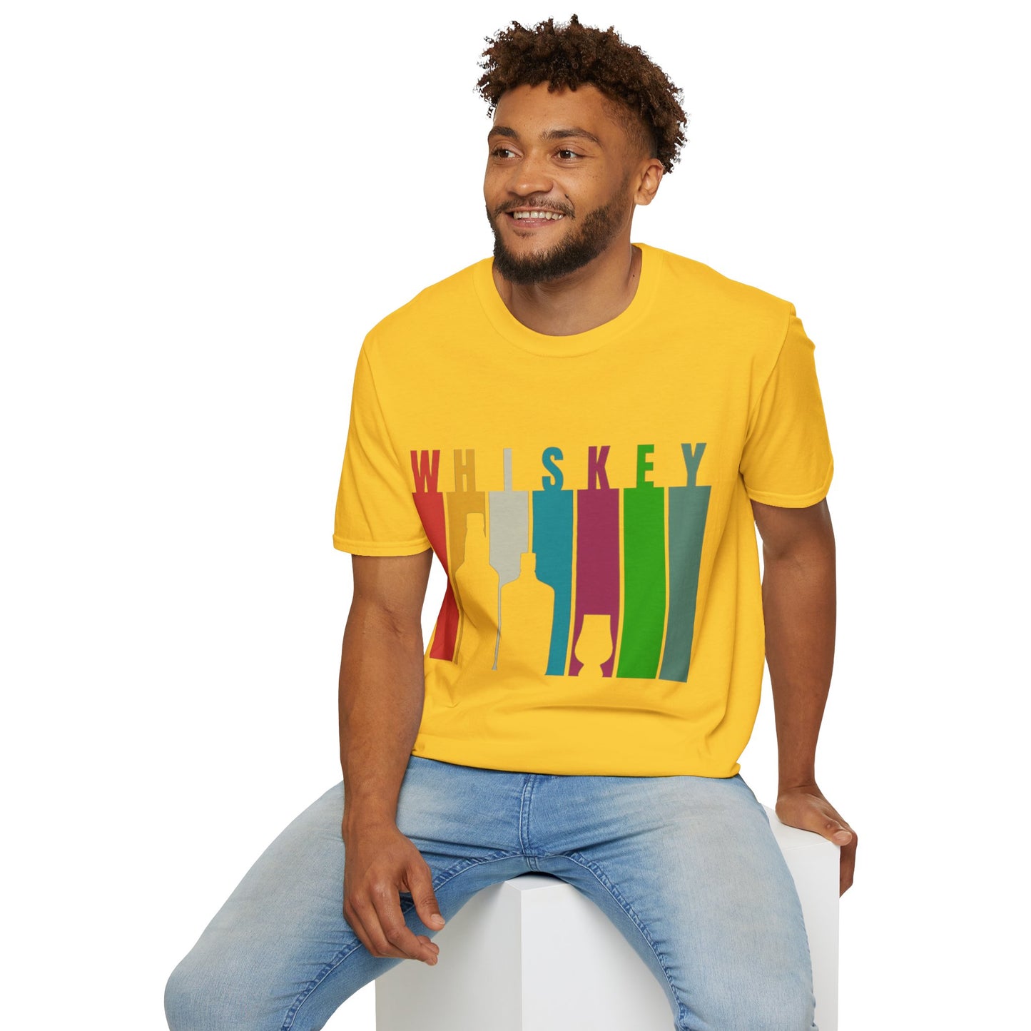 Whiskey spelled with an 'e' Light colors Unisex T-Shirt by cypherpunkgear.com