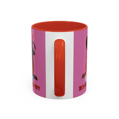 Is it Halloween yet? Pink Accent Mug by CreepyCrafts.boo