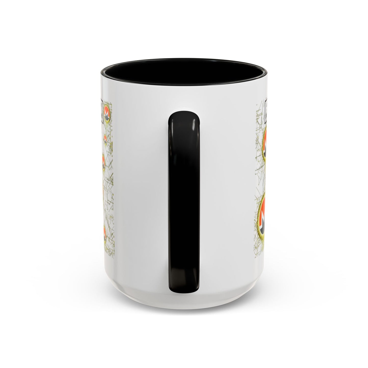Monero (XMR) don't assume your freedoms are assured White Accent Mug by cypherpunkgear.com