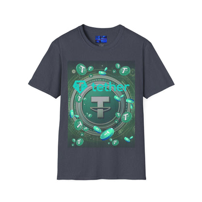 Tether Dark colors Unisex T-Shirt by cypherpunkgear.com