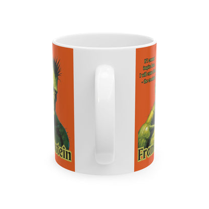 Frankenstein's Creature Orange Mug by cypherpunkgear