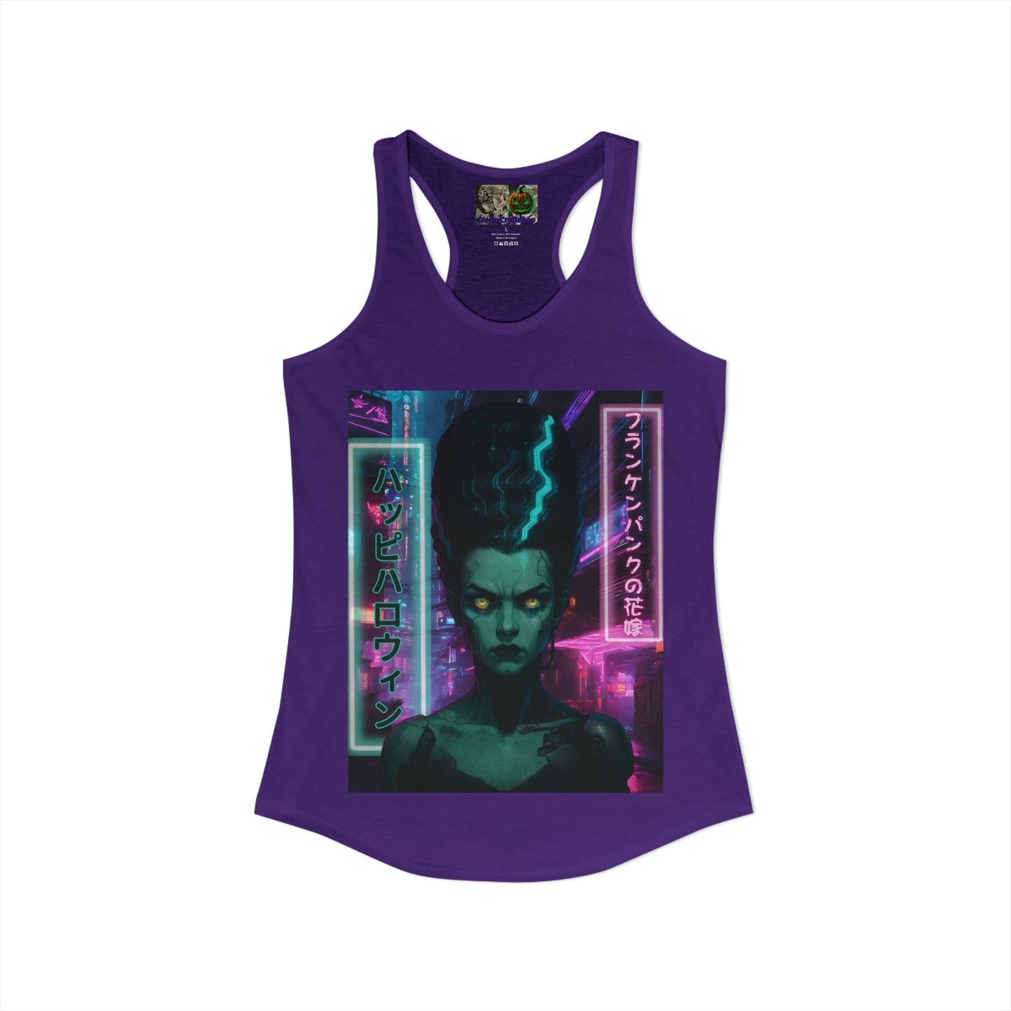 Bride of Frankenpunk Women's Racerback Tank Top by CreepyCrafts.boo