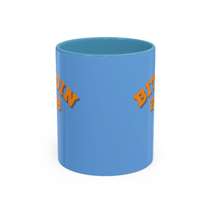 Bitcoin 2009 Light Blue Accent Mug by cypherpunkgear.com
