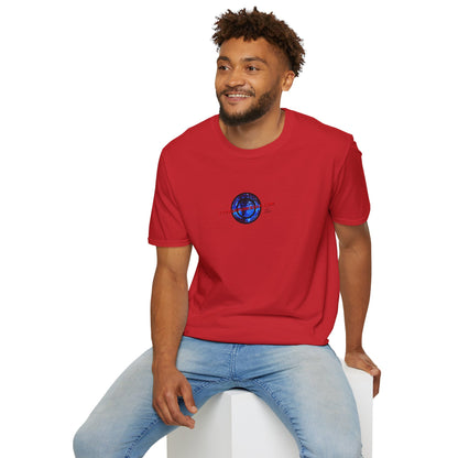 2-sided, cypherpunkgear.com Logo & Cityscape Light colors Unisex T-Shirt by cypherpunkgear.com