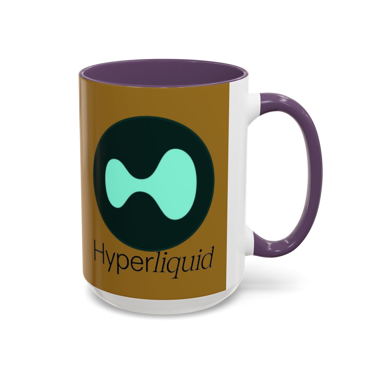 Hyperliquid Black font Brown Accent Mug by cypherpunkgear.com
