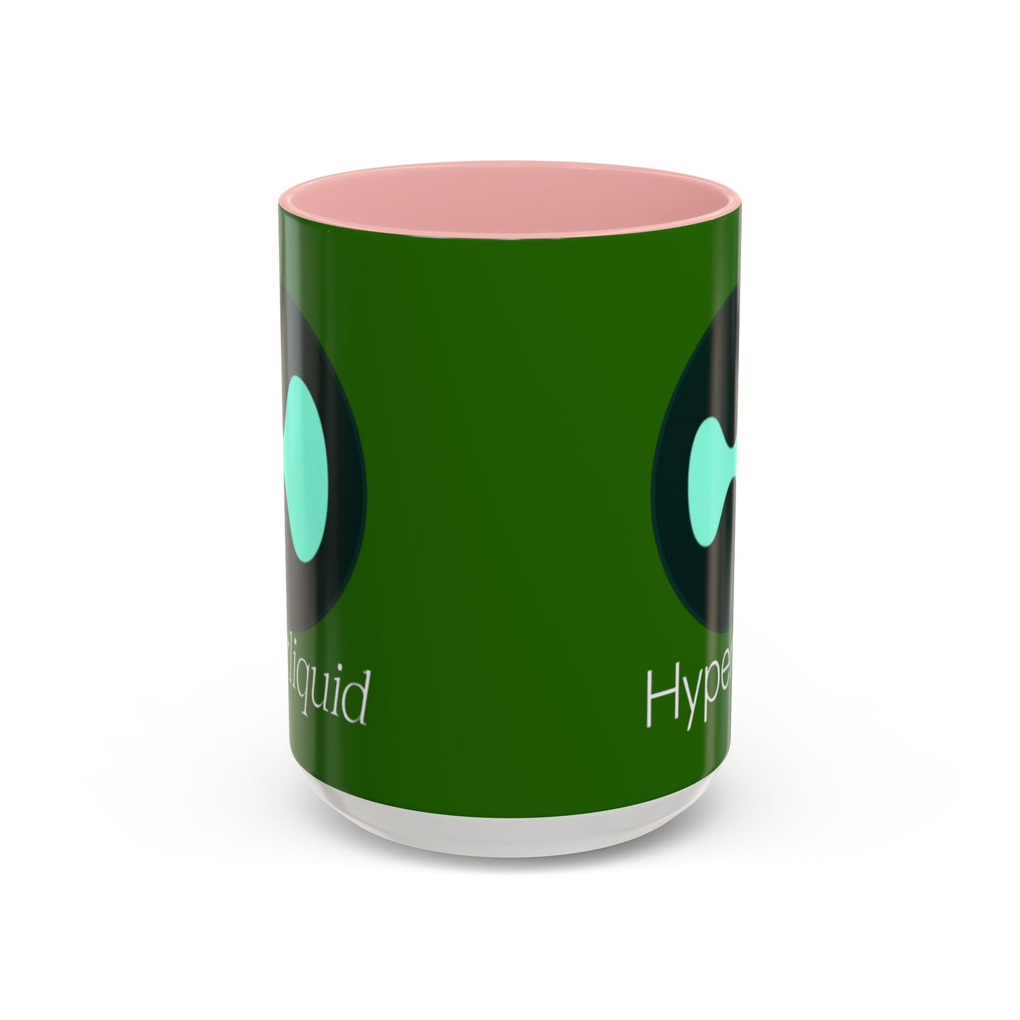 Hyperliquid White font Green Accent Mug by cypherpunkgear.com