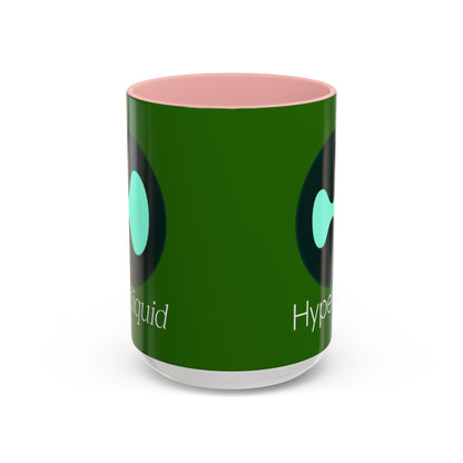 Hyperliquid White font Green Accent Mug by cypherpunkgear.com