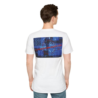 2-sided, cypherpunkgear.com logo Light colors Unisex T-Shirt by cypherpunkgear.com