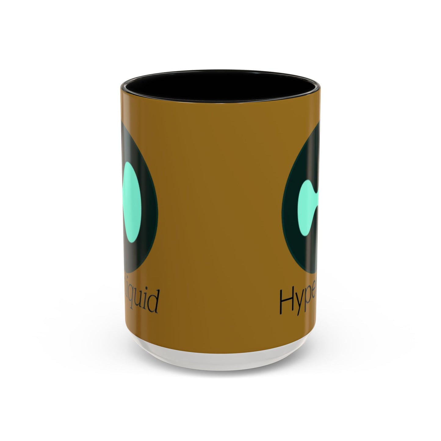 Hyperliquid Black font Brown Accent Mug by cypherpunkgear.com