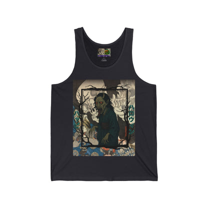 Yōkai Happy Halloween Unisex Jersey Tank Top by CreepyCrafts.boo