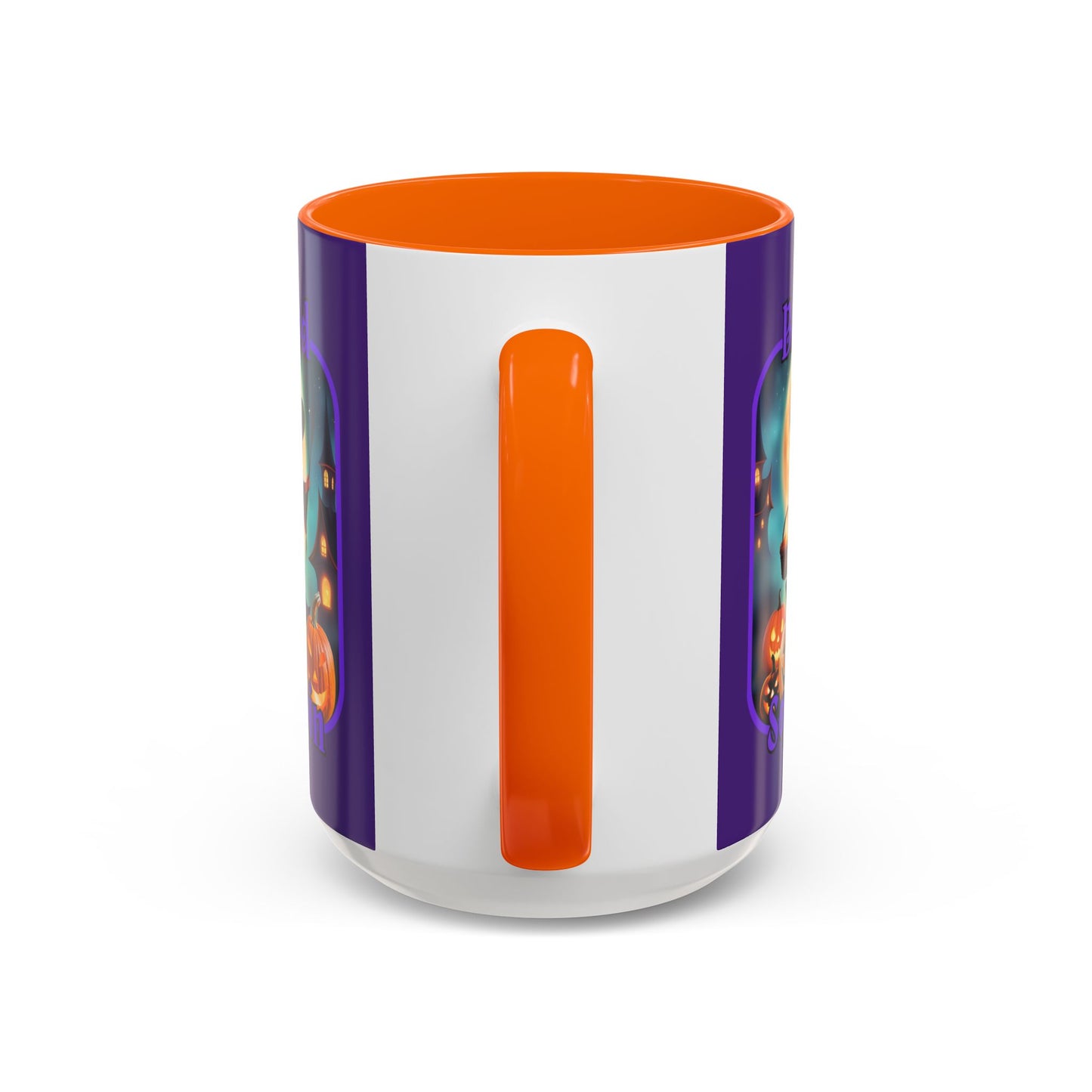 Blessed Samhain Little Witch Purple font Purple Accent Mug by CreepyCrafts.boo
