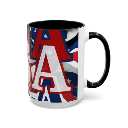 ¡EE.UU! ¡EE.UU! ¡EE.UU! ¡Patriota por cypherpunkgear! Taza de café decorativa (11, 15 oz)