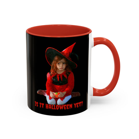 Is it Halloween yet? Black Accent Mug by CreepyCrafts.boo