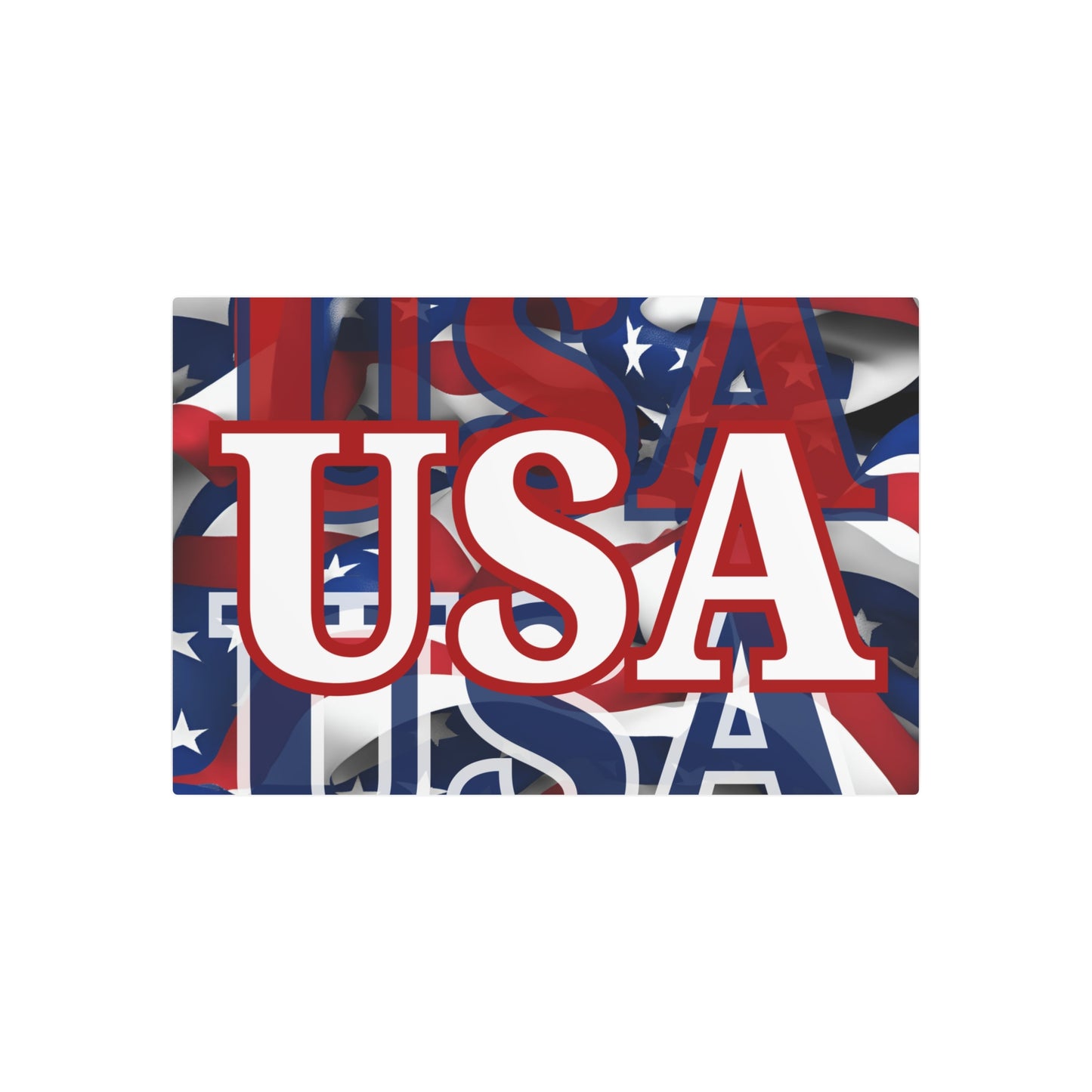 USA! USA! USA White Center Metal Art Sign by cypherpunkgear