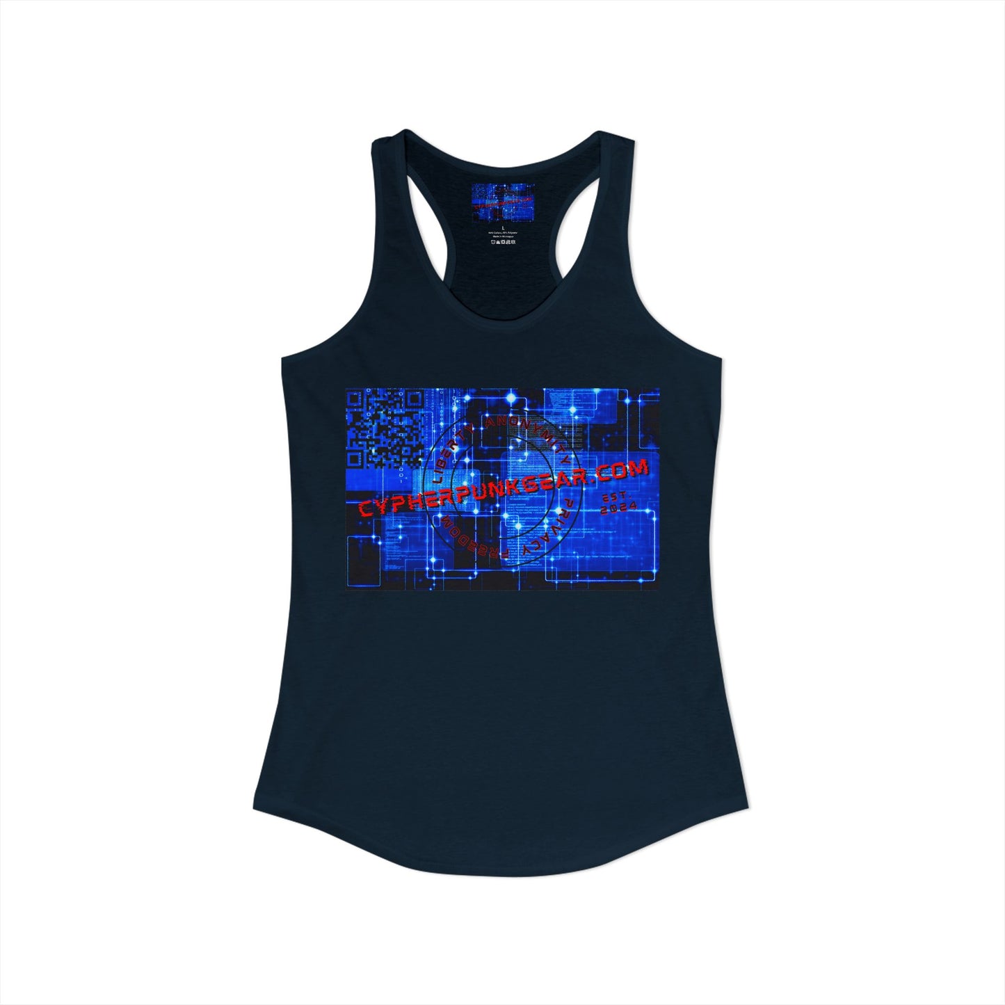Cypherpunkgear.com logo Women's Racerback Tank Top by cypherpunkgear.com