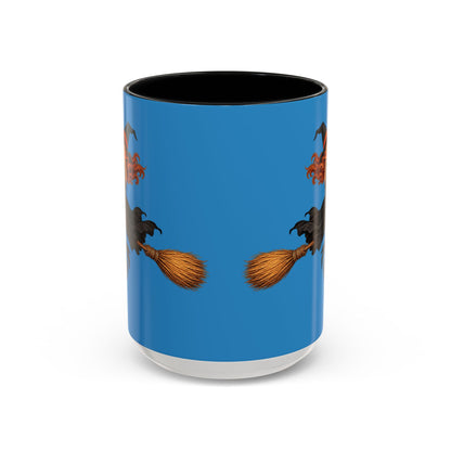Hazel Hex Blue Accent Mug by CreepyCrafts.boo