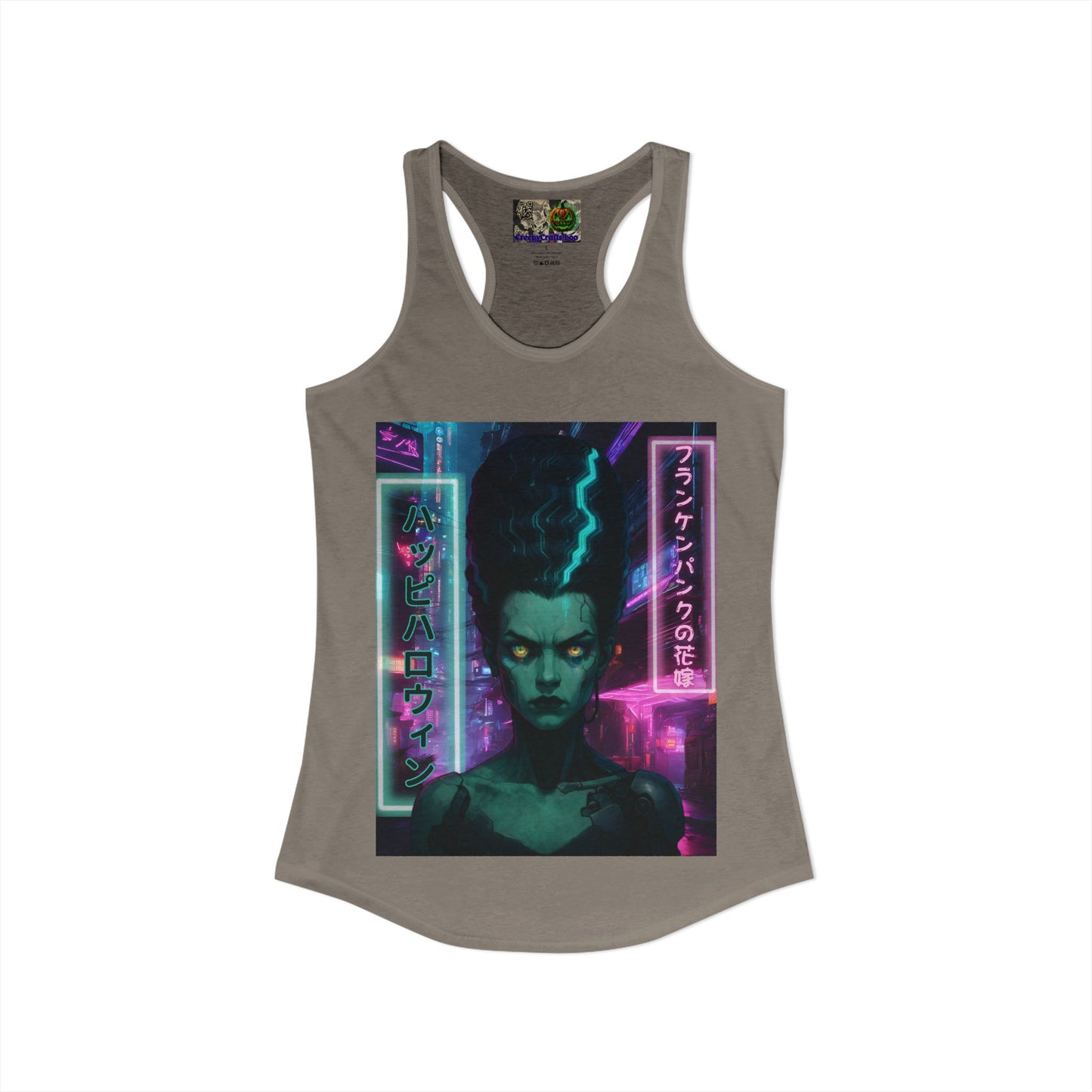 Bride of Frankenpunk Women's Racerback Tank Top by CreepyCrafts.boo