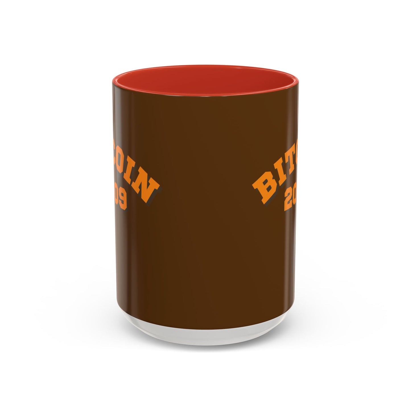 Bitcoin 2009 Brown Accent Mug by cypherpunkgear.com