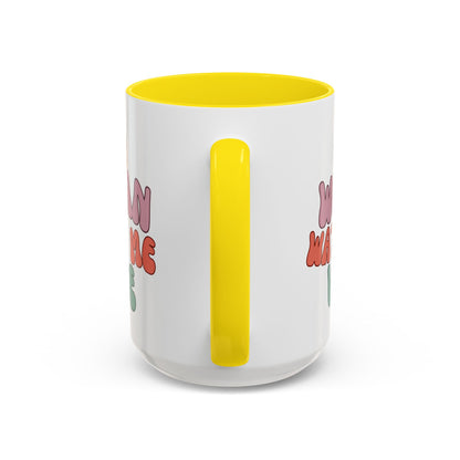 I Am Woman Watch Me Vote White Accent Mug by cypherpunkgear.com