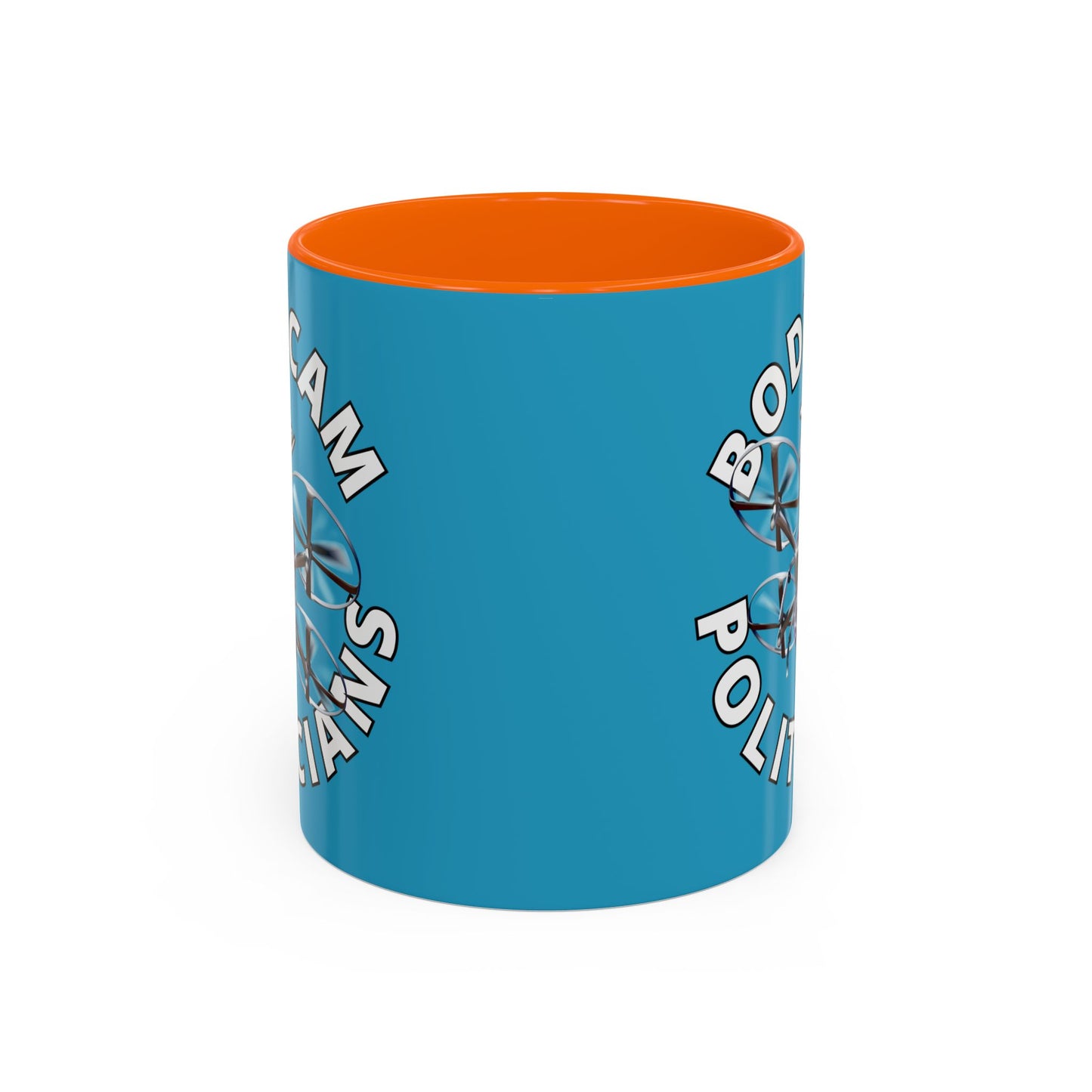 Bodycam the Politicians Drone Turquoise Accent Mug by cypherpunkgear.com