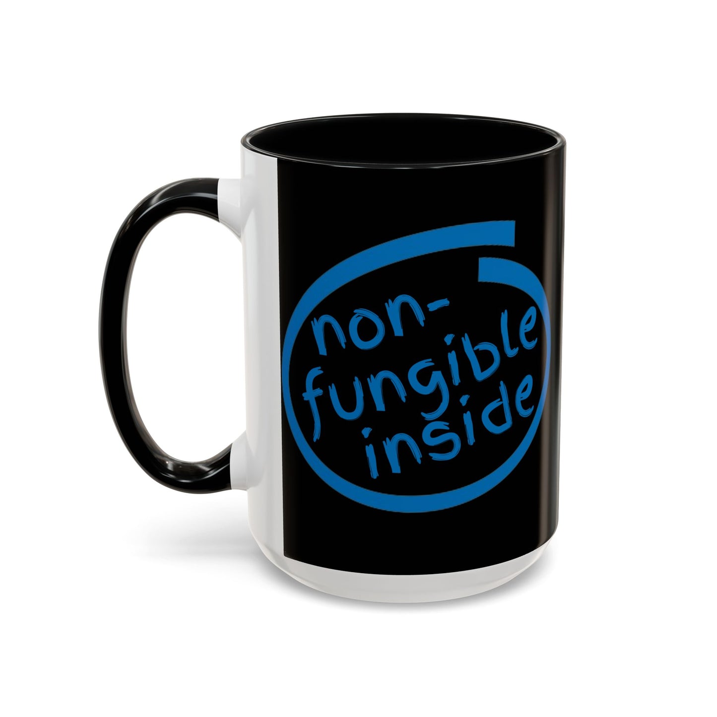 Non-Fungible Inside Black Accent Mug by cypherpunkgear.com